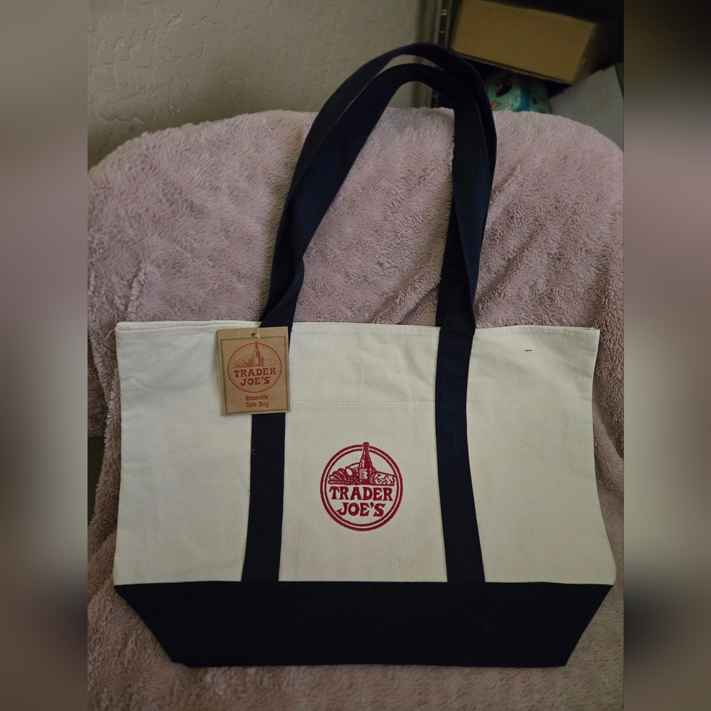 TRADER JOES Navy reusable bag